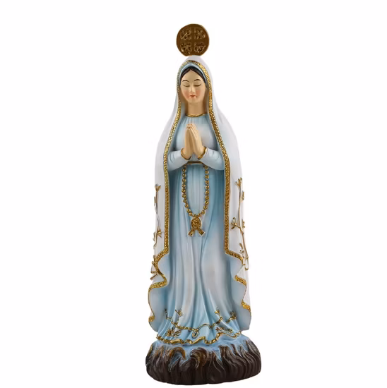 Customized Religious Home Decoration Resin Statue Collector′s Edition Mary Virgin Fiberglass Sculpture Fsb