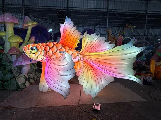 Golden Fish Lantern for Chinese Animal Lantern Carnival 