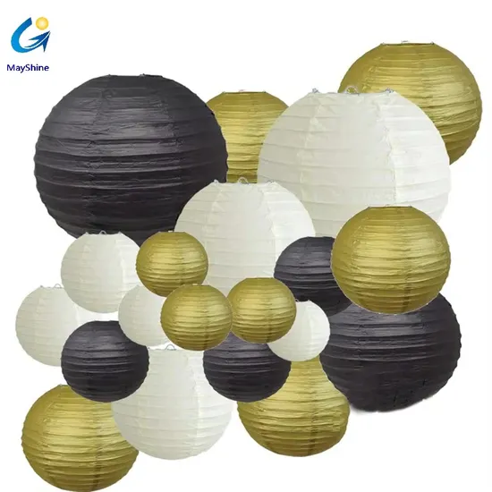 Wholesale Customized Printing Chinese Hanging Round Colorful Paper Lamp Paper Lanterns 