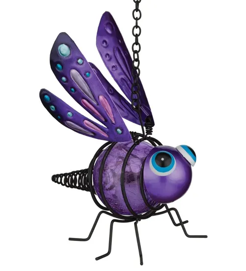 Outdoor Animal Solar Garden LED Lantern Lights Metal Butterfly Dragonfly Ladybug for Yard Patio Decoration 